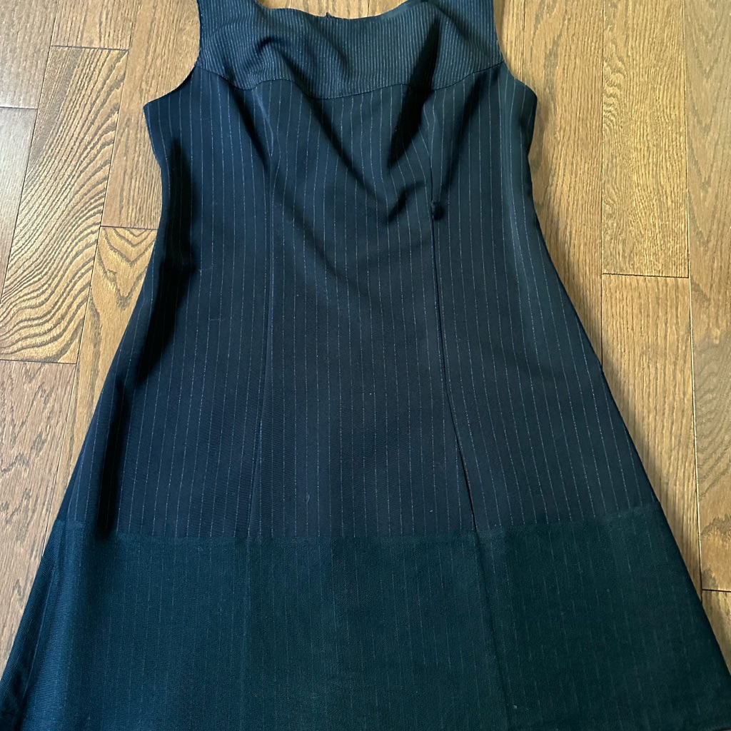 Plein Sud Black Striped Wool Dress Size 40